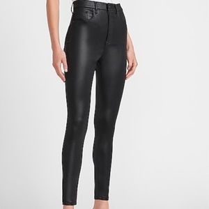 express black metallic super skinny high rise